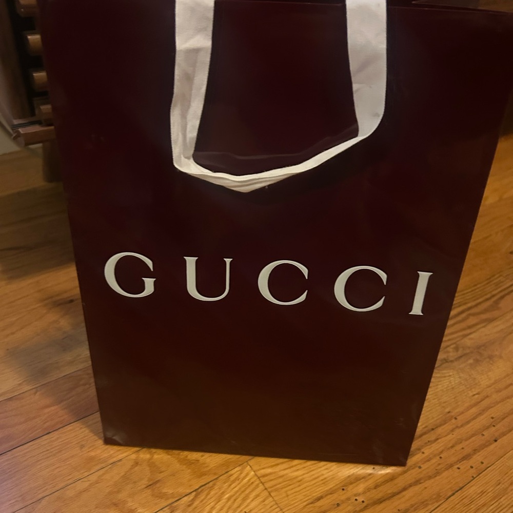 Gucci Burgundy Shopping Bag